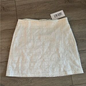 12th tribe glitter skirt white NEW